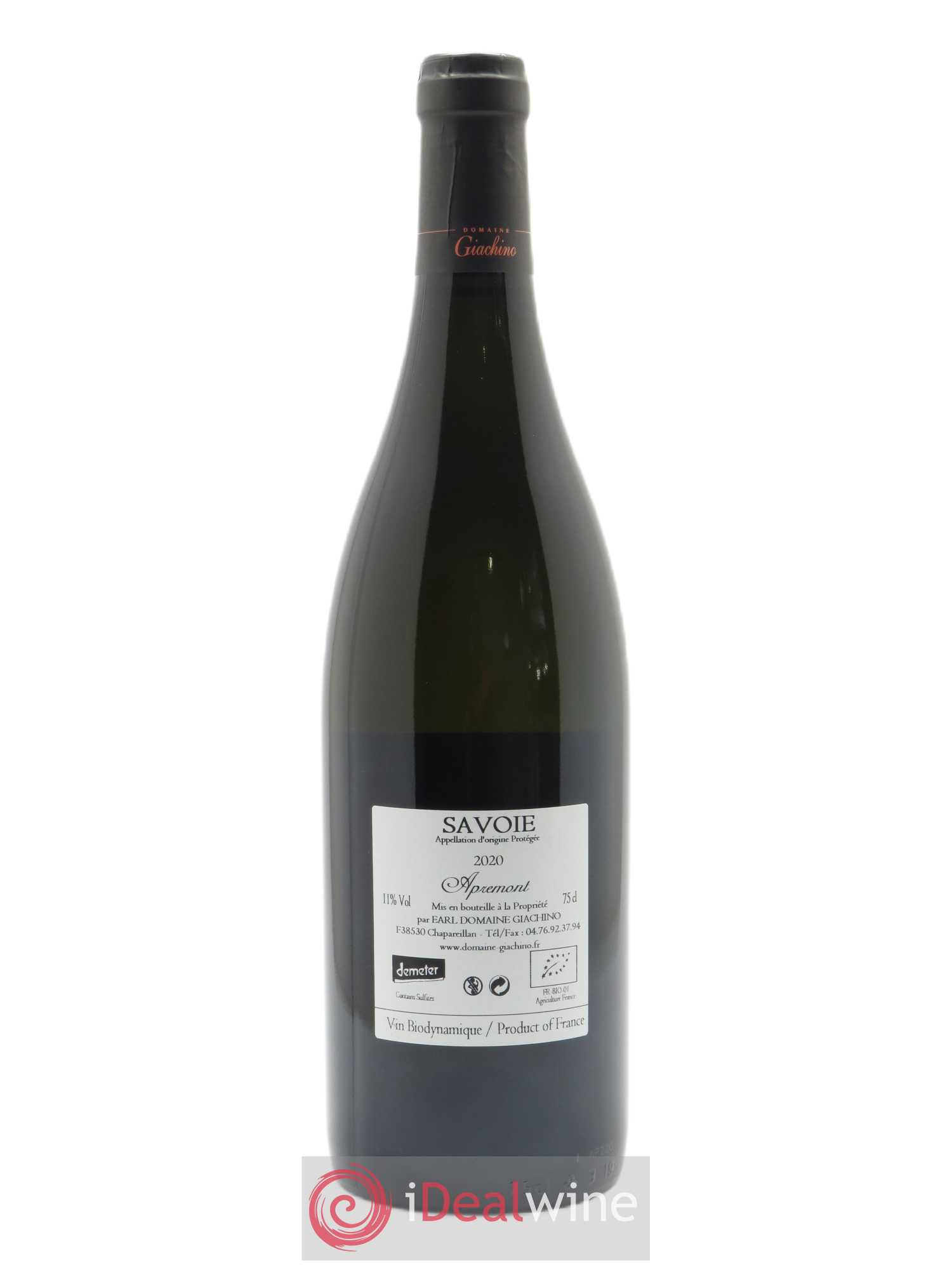 Vin de Savoie Apremont Giachino  2020 - Lot de 1 Bouteille