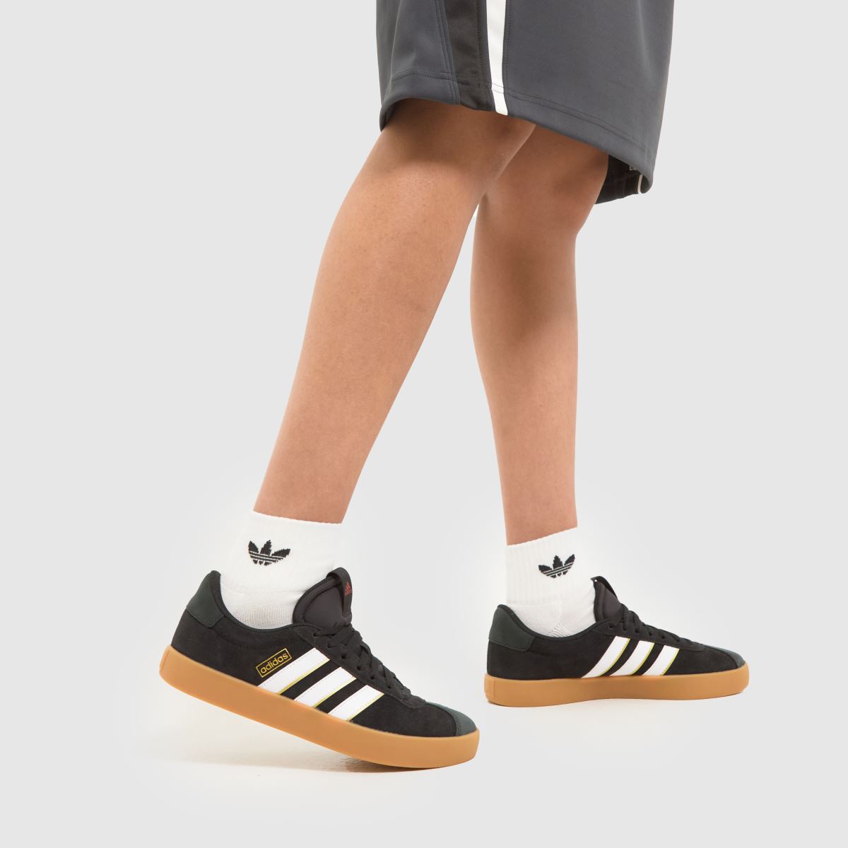 adidas vl court 3.0 träningsskor i svart och vitt