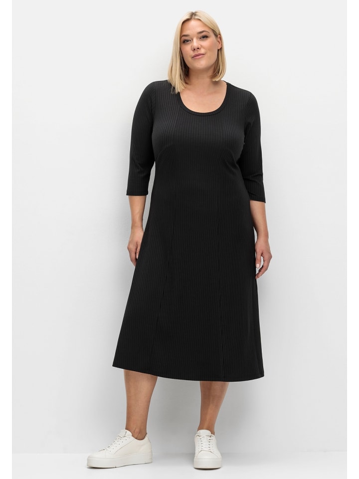 sheego Shirtkleid in schwarz günstig kaufen 44