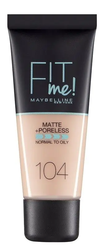 Base Maybelline Fit Me para o rosto, cor 104 Bege Suave