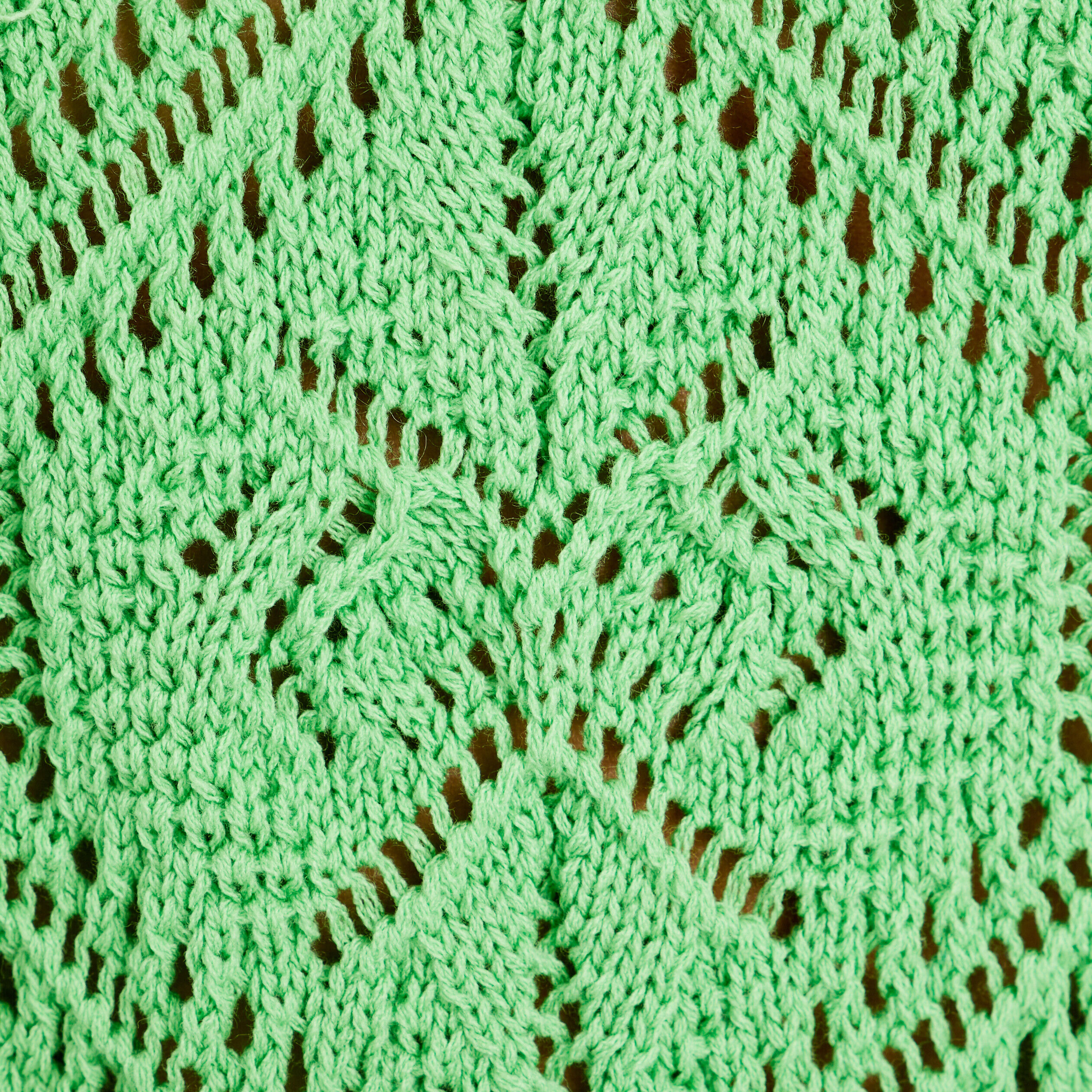 Pull ajouré col rond vert femme | Cache Cache