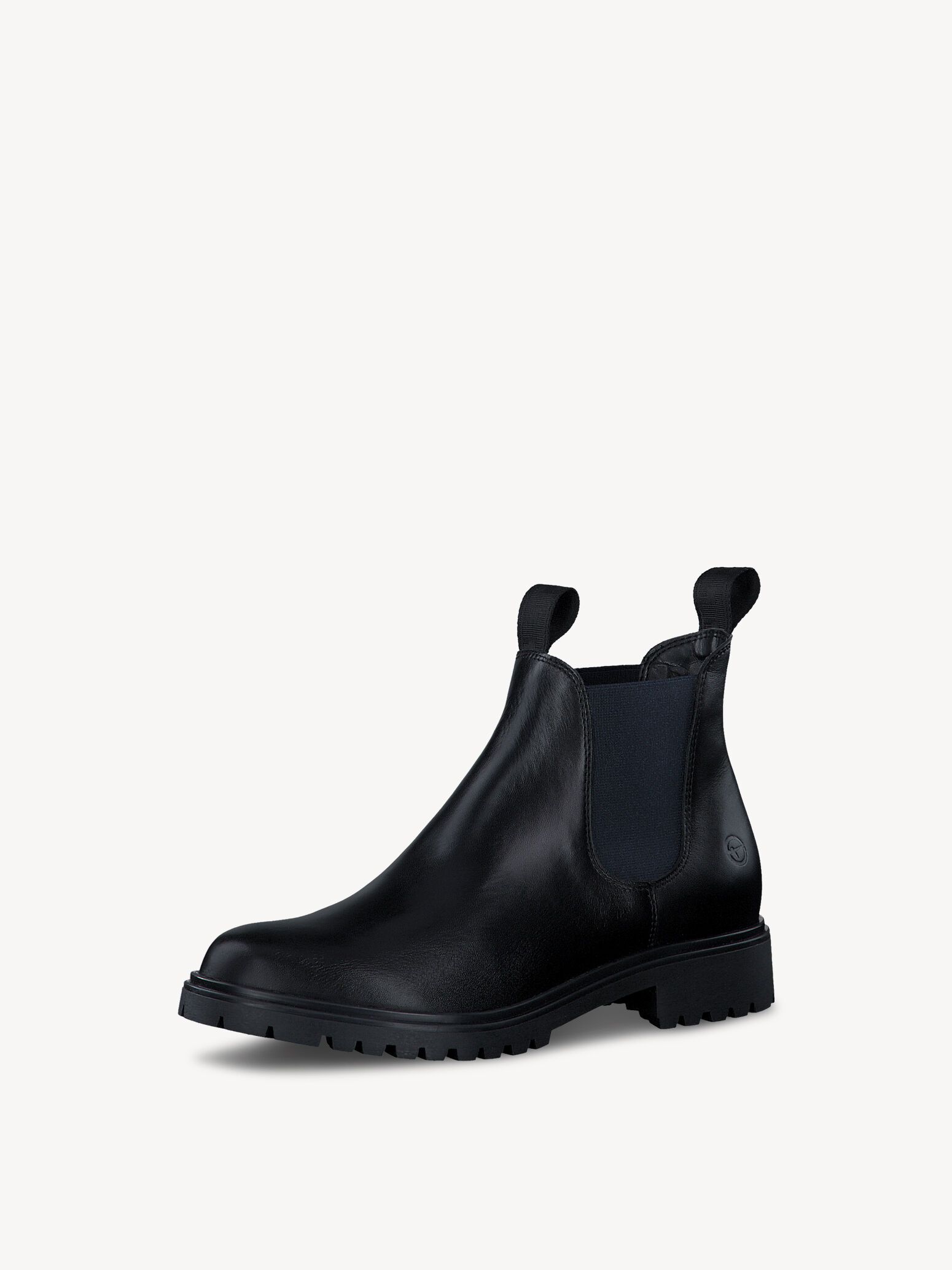Bottine Chelsea en cuir - noir