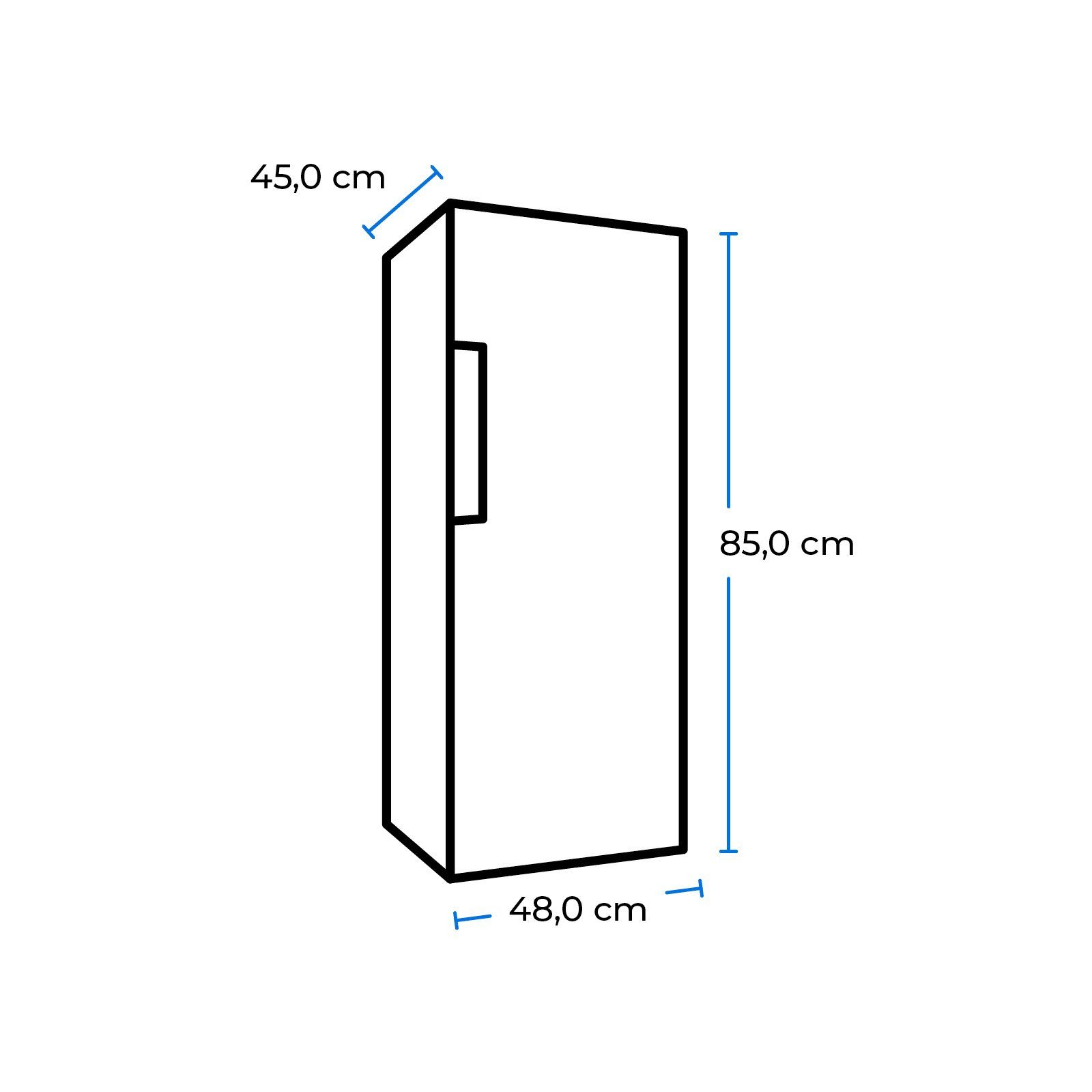 exquisit Gefrierschrank GS111-010F, 85 cm hoch, 48 cm breit, kompakt mit praktischer Gefrierklappe