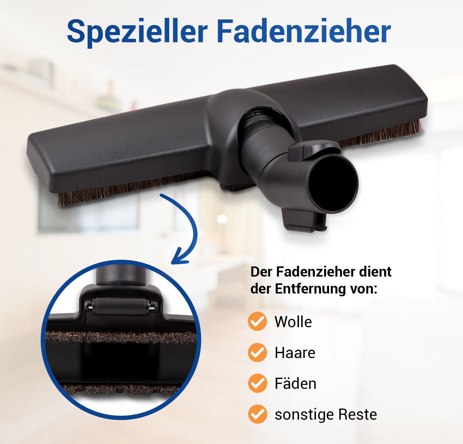 VIOKS Bodendüse Hartbodendüse Ersatz für Miele 7155710 SBB300-3, Zubehör für S141, S143, S144, S 100 - S 195, Classic C1, Compact C1 - C2, Complete C1 - C3, für 35mm Rohr-Ø Einrastsystem