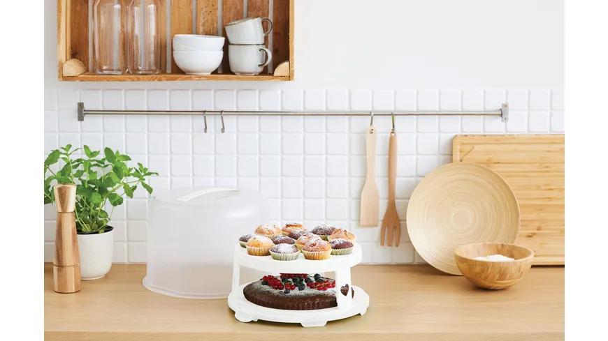 rotho Tortenglocke mit Trays hoch