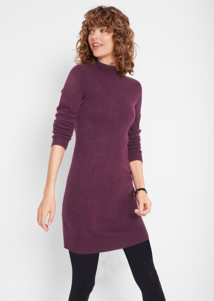 Strickkleid mit Stehkragen