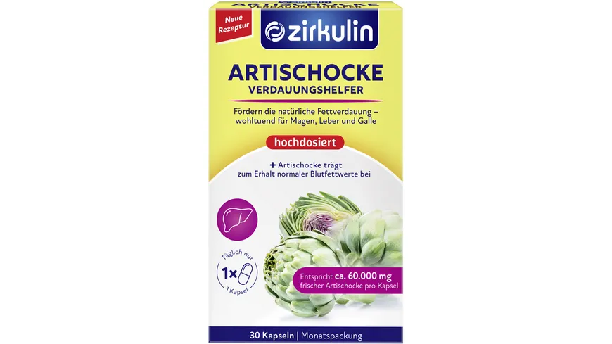 Zirkulin Artischocke Verdauungshelfer hochdosiert