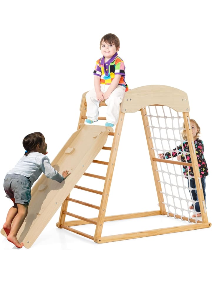 COSTWAY Klettergerüst Indoor in Beige günstig kaufen 113 cm