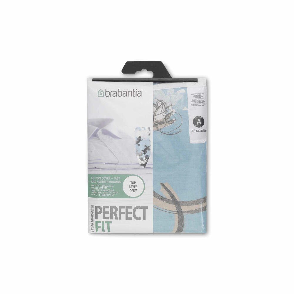 Brabantia Bügelbrettbezug Baumwollbezug mit 2 mm Schaumstoff, 110 x 30 cm