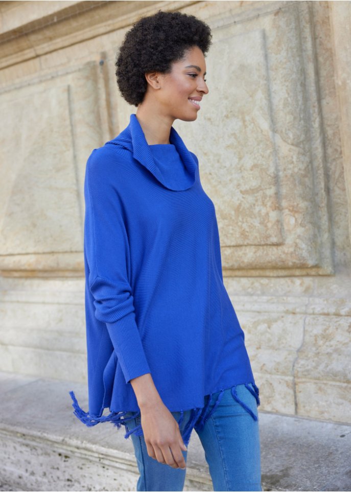 Pullover mit Fransenkante