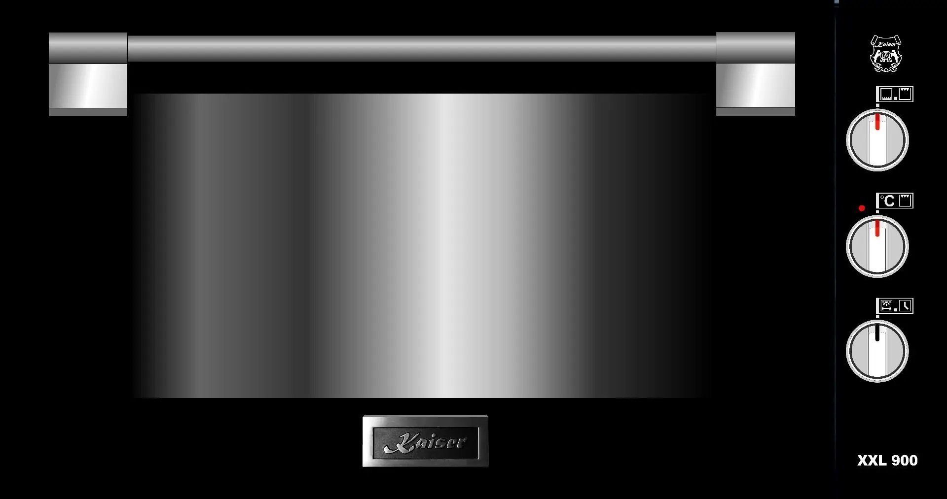Kaiser Küchengeräte Einbaubackofen EG 9371, Einbau Gas Backofen 90 cm 79L autark Grill Selbstreinigung