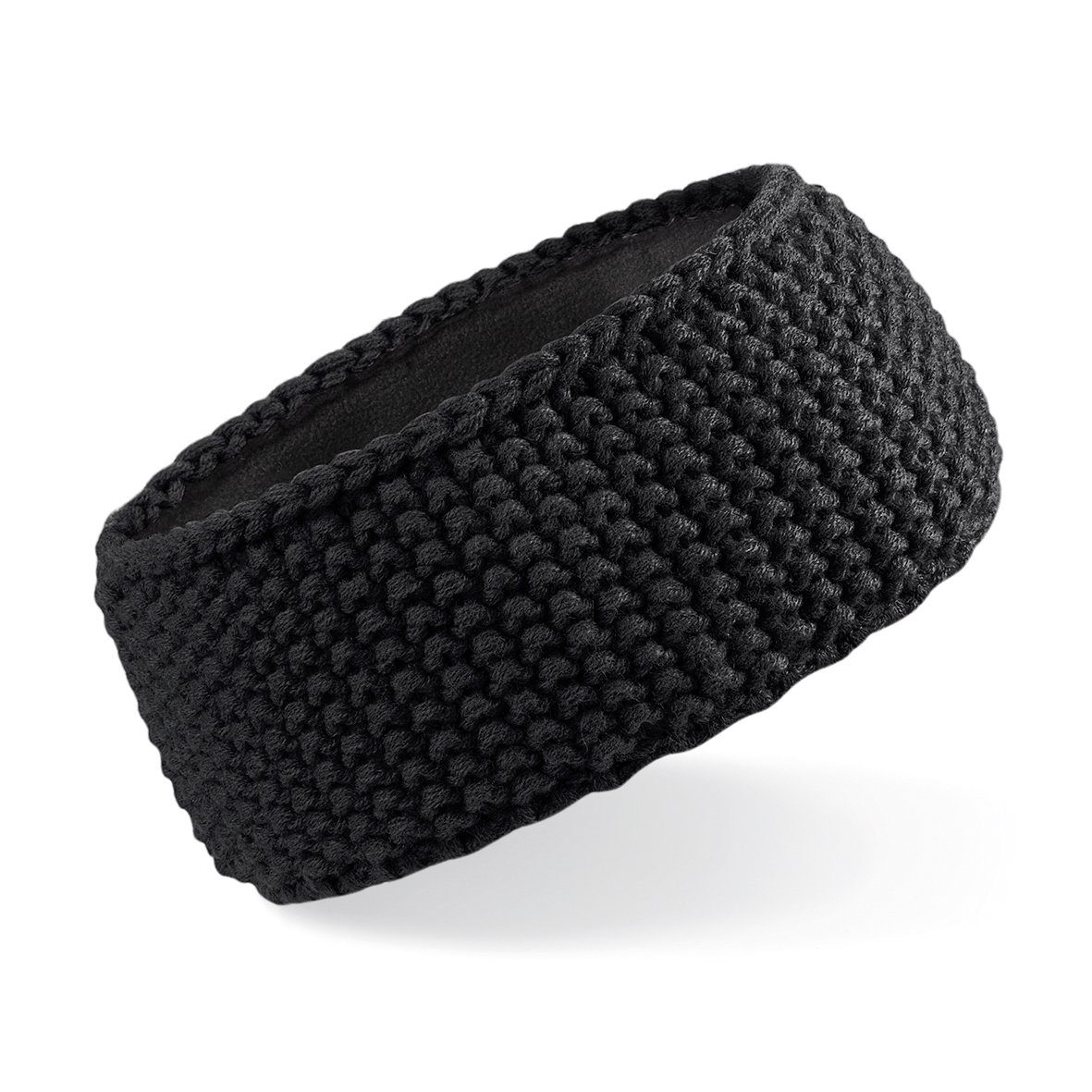 Beechfield® Stirnband Damen Häkelstrick Stirnband für Frauen u. Mädchen mit Thermoband Handgestricktes Griffgefühl
