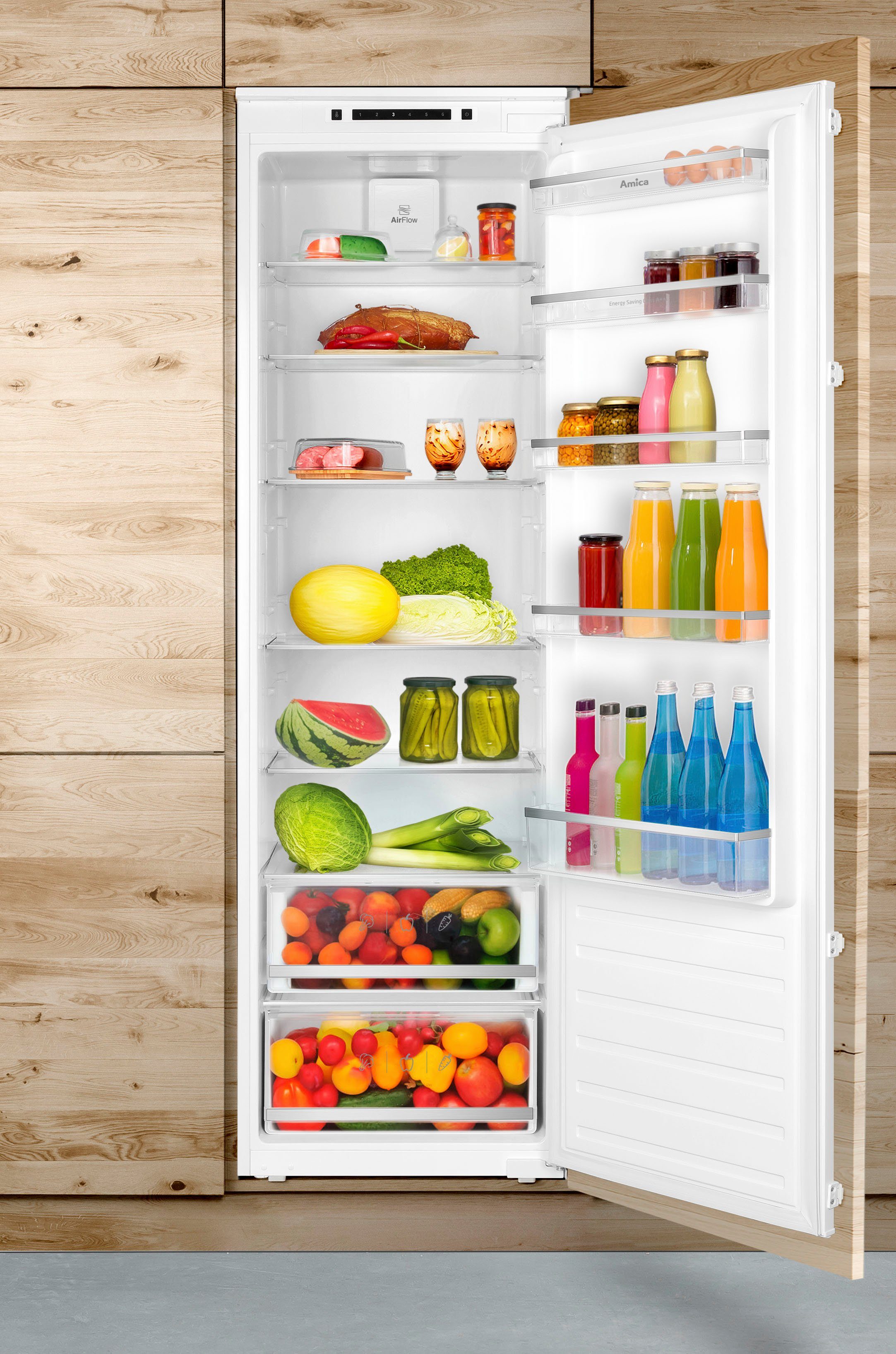 Amica Einbaukühlschrank EVKSS 357 200, 176,9 cm hoch, 54 cm breit