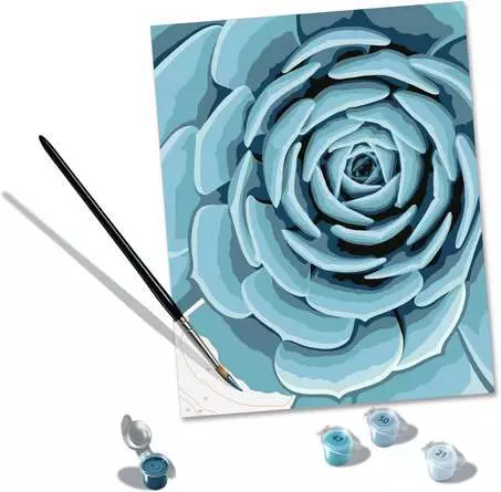 CreArt Botanisches Blau - Malen nach Zahlen für Erwachsene