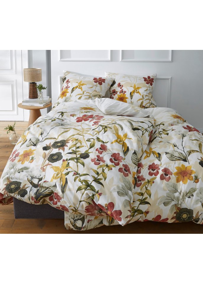 Bettwäsche mit Blumen Design