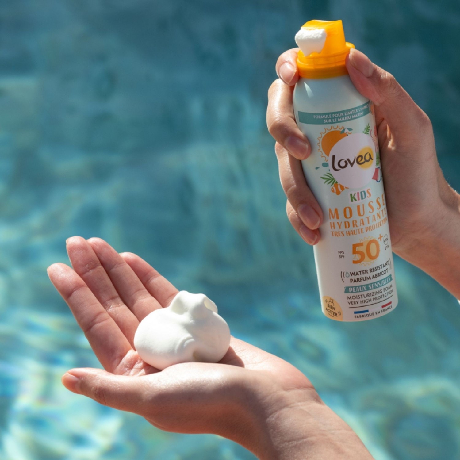 Mousse idratante Lovea SPF 50+ Protezione molto alta per bambini