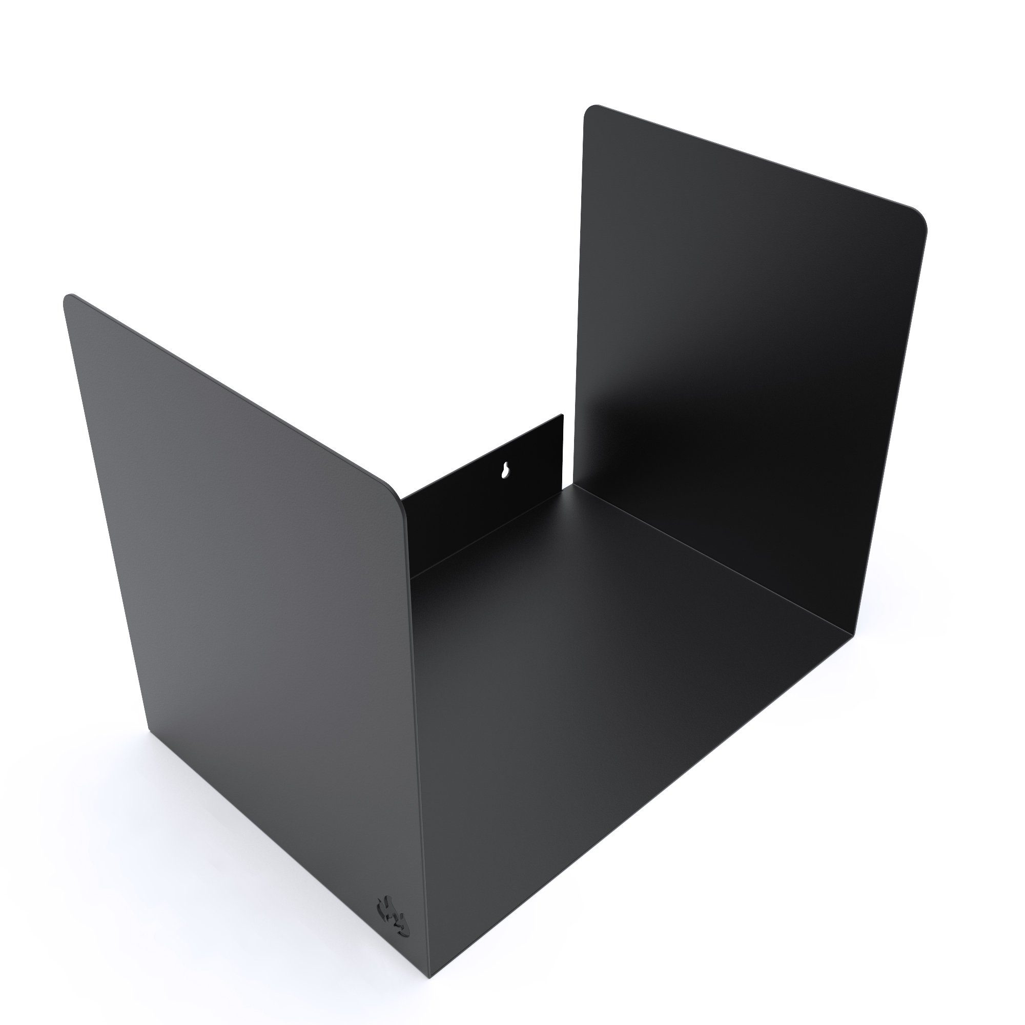 teileplus24 Kaminholzregal BHS3-BLK Kaminholzregal Innen Außen Brennholzregal Wandmontage Metall