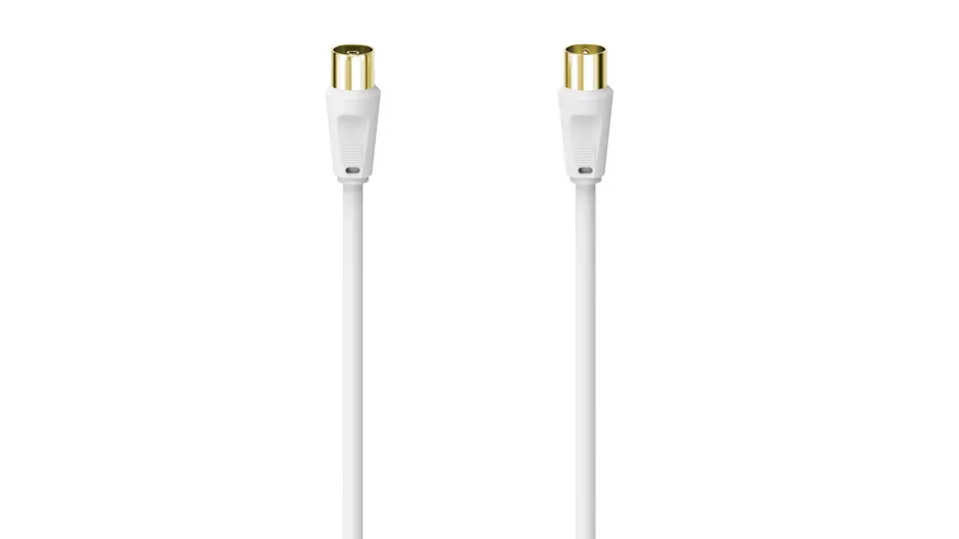 Hama Antennen-Kabel, Koax-Stecker - Koax-Kupplung, vergoldet, 1,5 m, 100 dB