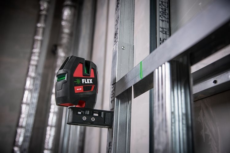 Flex-tools 509841 ALC 3/1-G/R Samonivelirajući laserski nivelator s križnim linijama, zeleni