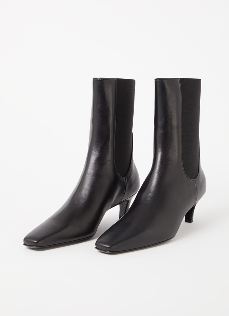 TOTEME  The Mid Heel enkellaarsje van leer