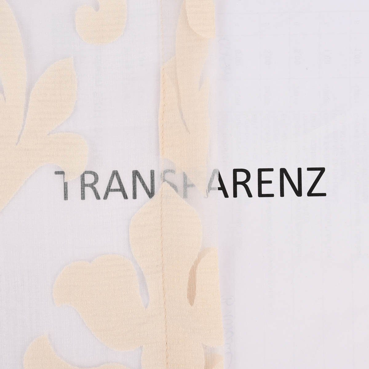 Meterware Rasch Textil Stores Ausbrenner Dali Ornamente beige 280cm, halbtransparent, Viskose, überbreit