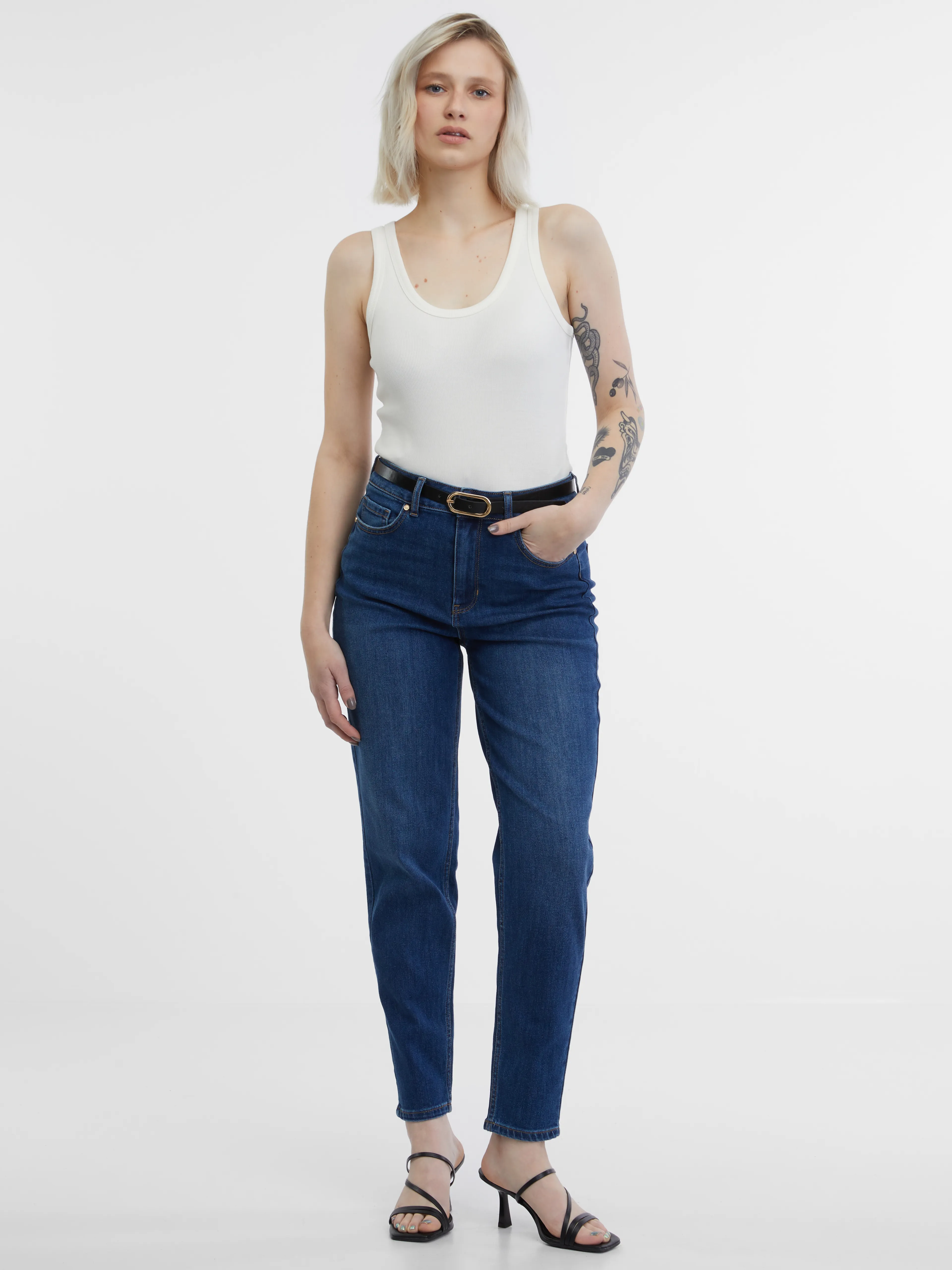 Dunkelblaue Damen Mom-Jeans ORSAY