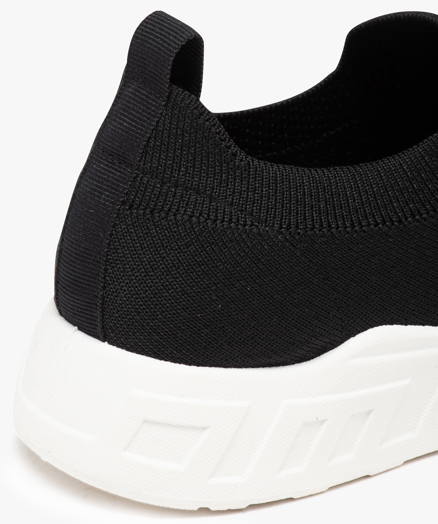 Baskets femme extra souples en maille unie noir | GEMO
