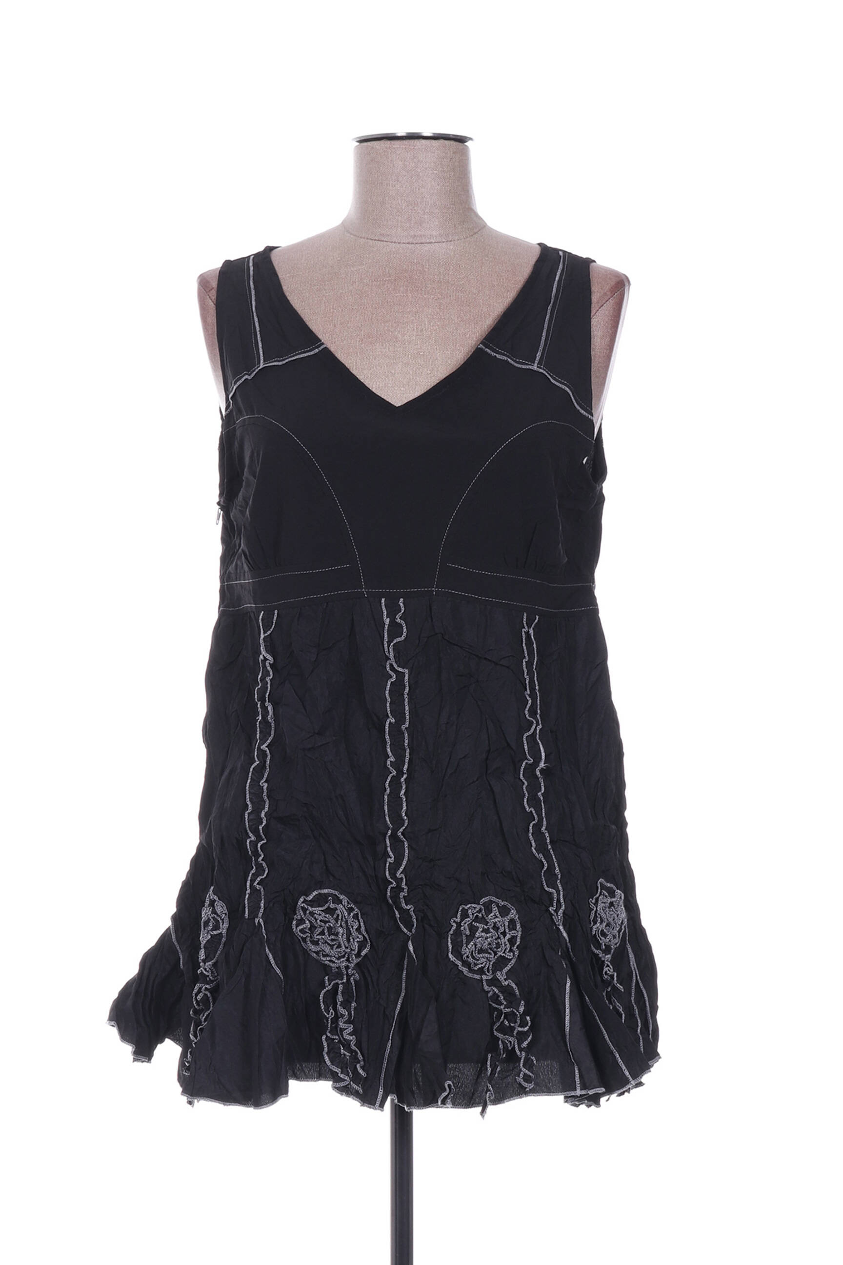 Franstyle Tuniquesansmanche Femme couleur noir