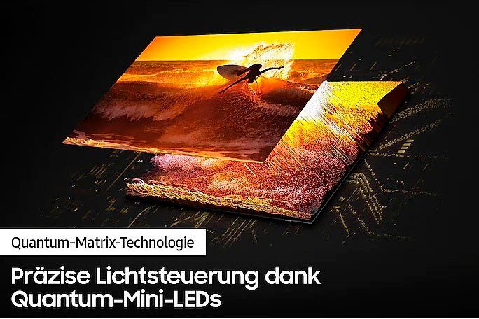 Samsung GQ85QN85BAT QLED-Fernseher (214 cm/85 Zoll, 4K Ultra HD, Smart-TV, Quantum Matrix Technologie mit Neo Quantum 4K,HDR 1500,Supreme UHD)