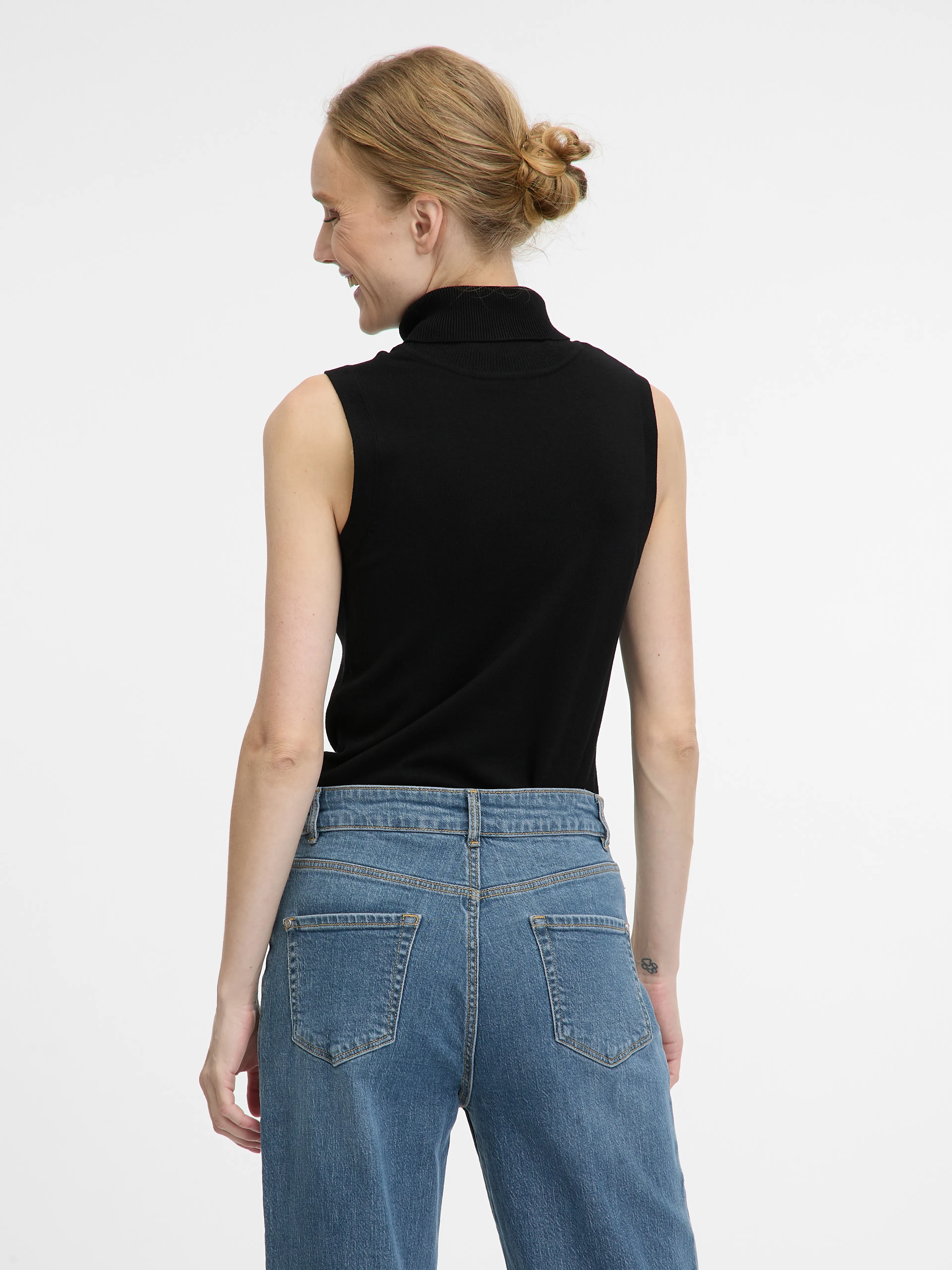 Schwarzer Damen-Rollkragenpullover ORSAY