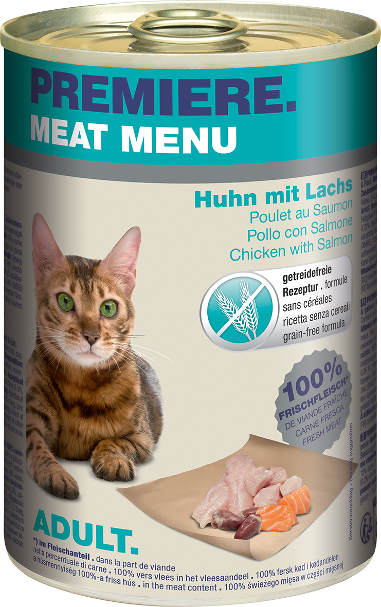 PREMIERE Nassfutter PREMIERE Meat Menu Adult Huhn mit Lachs 6x400 g