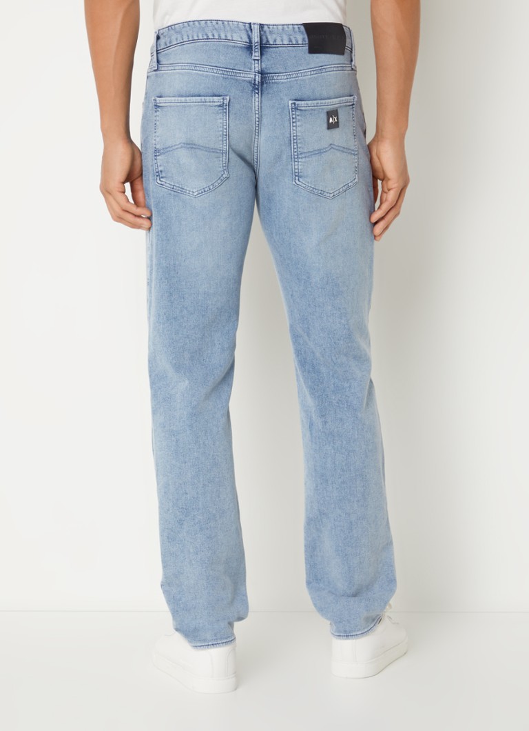 Jeans slim Armani Exchange con tasche laterali e lavaggio chiaro