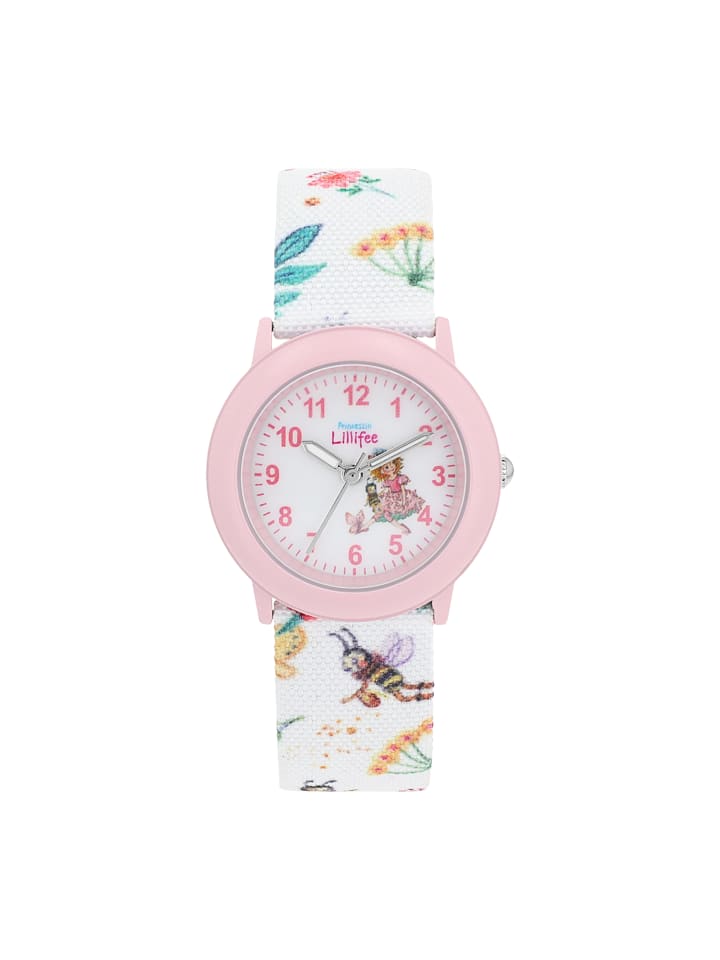 Prinzessin Lillifee Quarzuhr Textil, Alloy in Weiß günstig kaufen