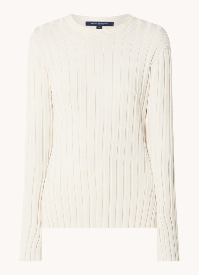 French Connection Minar fine-knit top with ribbed structure