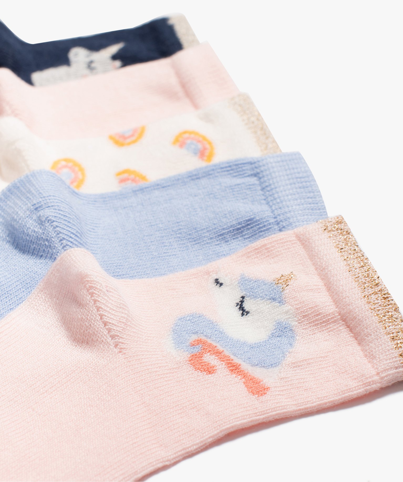 Chaussettes bébé fille à motifs et paillettes sur la tige... rose | GEMO