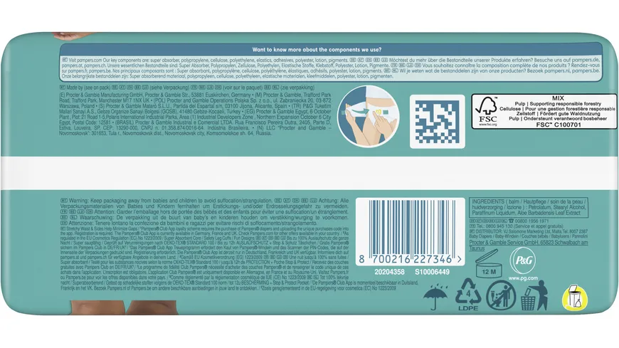 Pampers Baby-Dry mit Stop & Schutz Täschchen