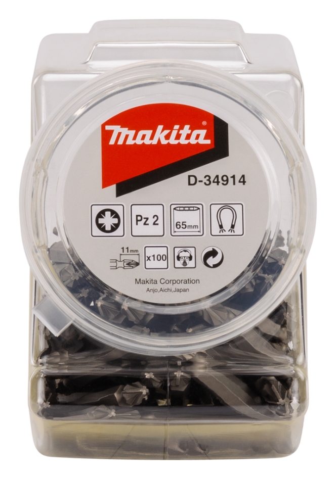 „Makita“ priedai D-34914 dvigubas atsuktuvas PZ2x65 mm, 100 vnt.