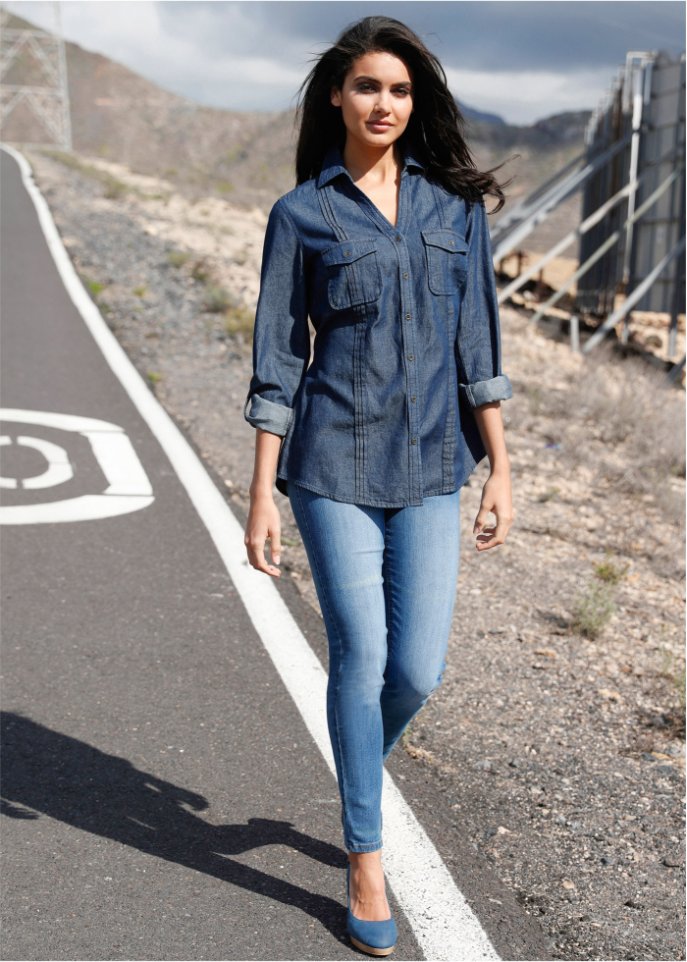 Jeansbluse