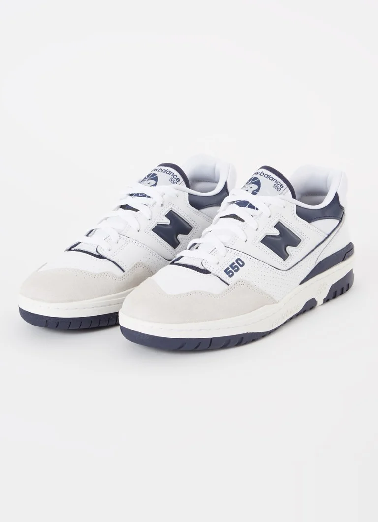 Teniși New Balance 550 cu detalii din piele întoarsă