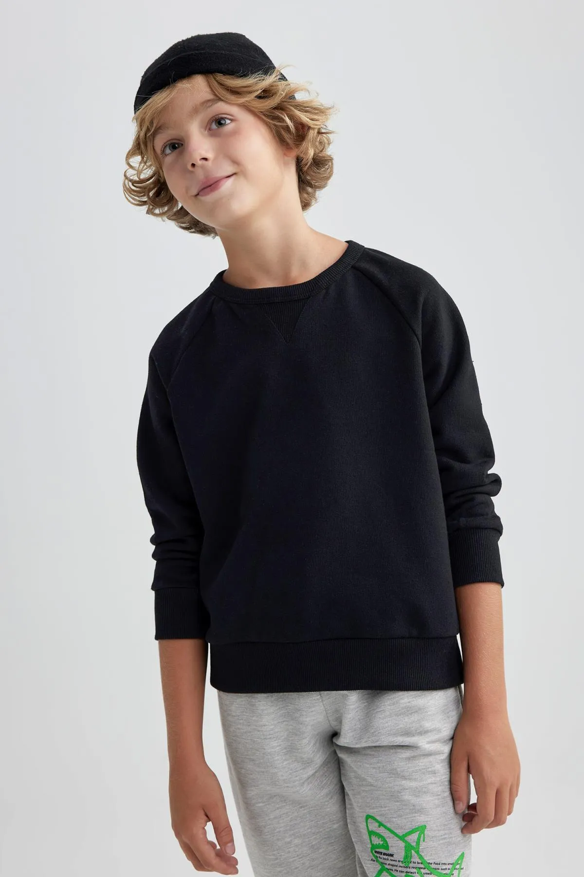 DeFacto  Jungen-Sweatshirt mit Rundhalsausschnitt