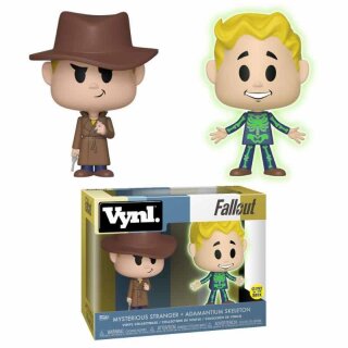 Fallout VYNL Vinyl Figuren Doppelpack Adamantium Skeleton & Mysterious Stranger 10 cm