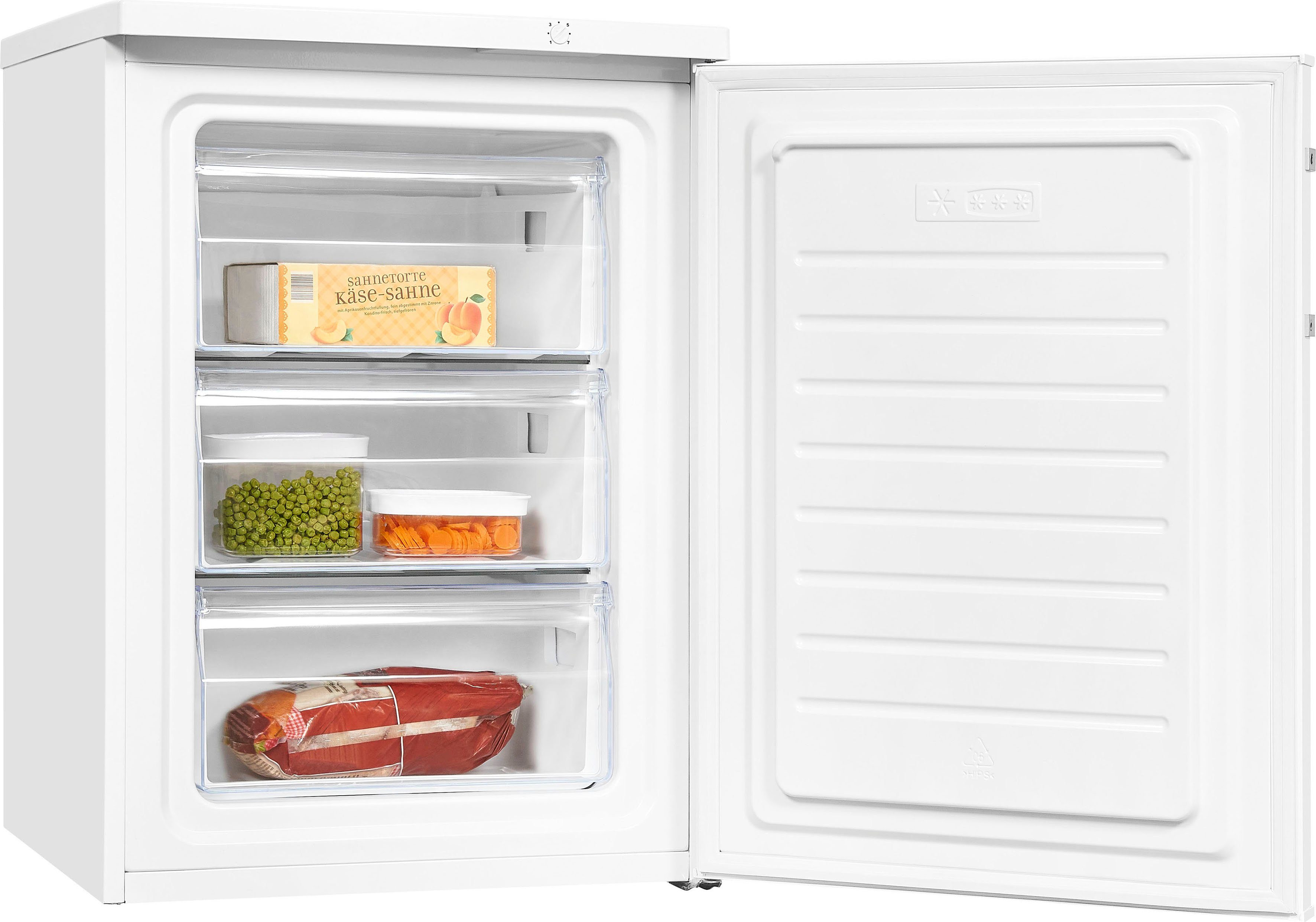 exquisit Gefrierschrank GS18-H-170E weiss, 85,0 cm hoch, 60,0 cm breit