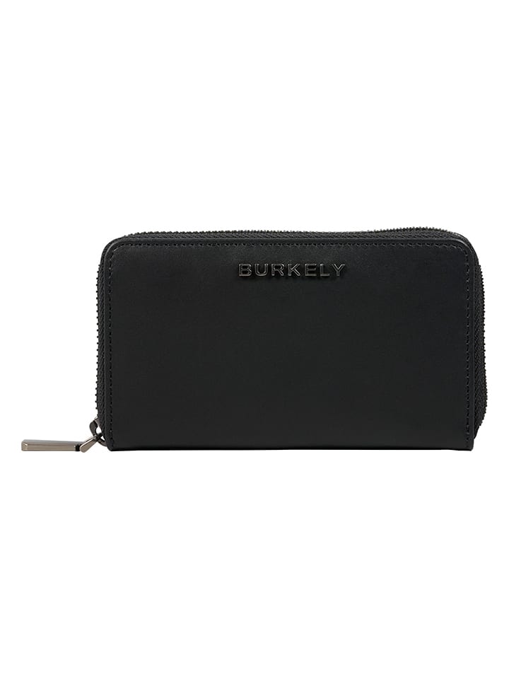 Burkely Leder-Geldbörse in Schwarz - (B)14 x (H)8,5 x (T)2,5 cm günstig kaufen onesize