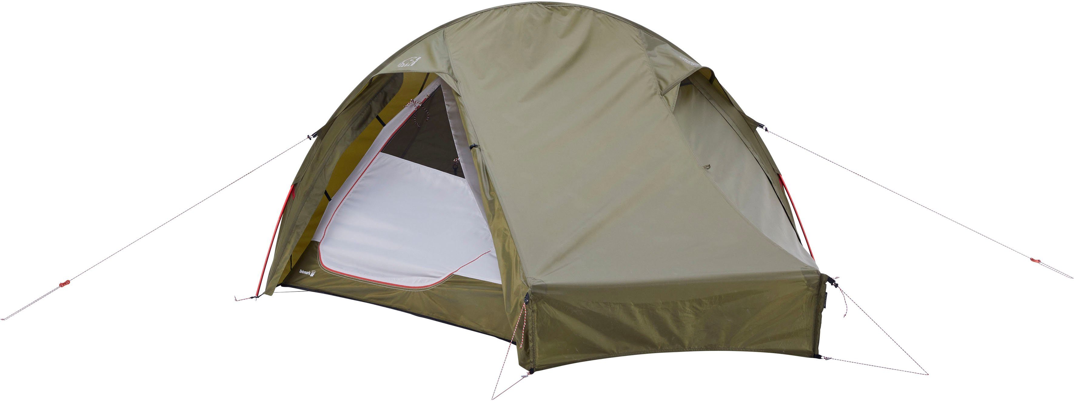 Nordisk Tunnelzelt Telemark 2.2 PU Tent Dark Olive, Personen: 2 (Packung, 1 tlg)