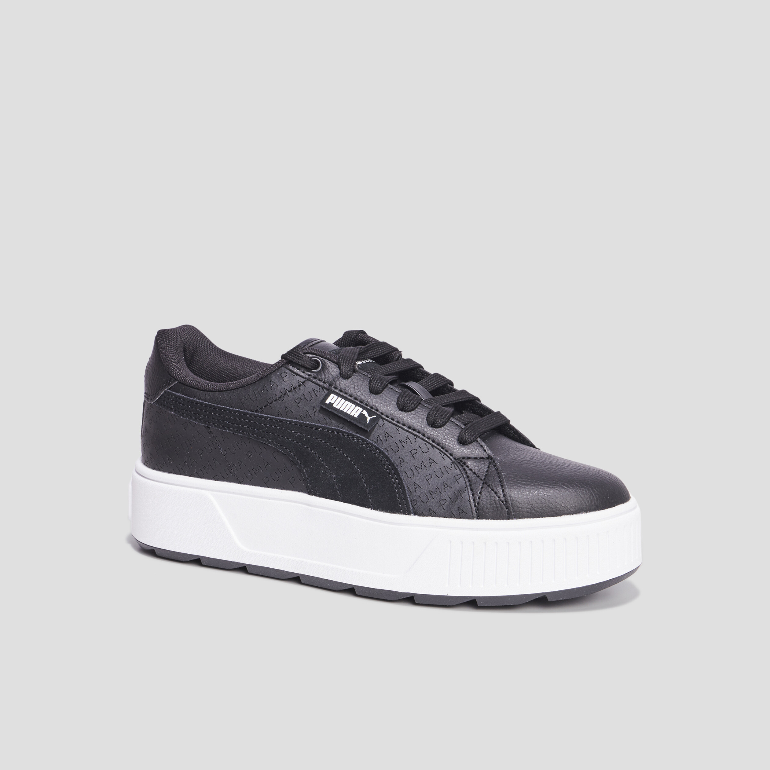 Tennis à plateformes en cuir Puma Karmen noir femme | La Halle