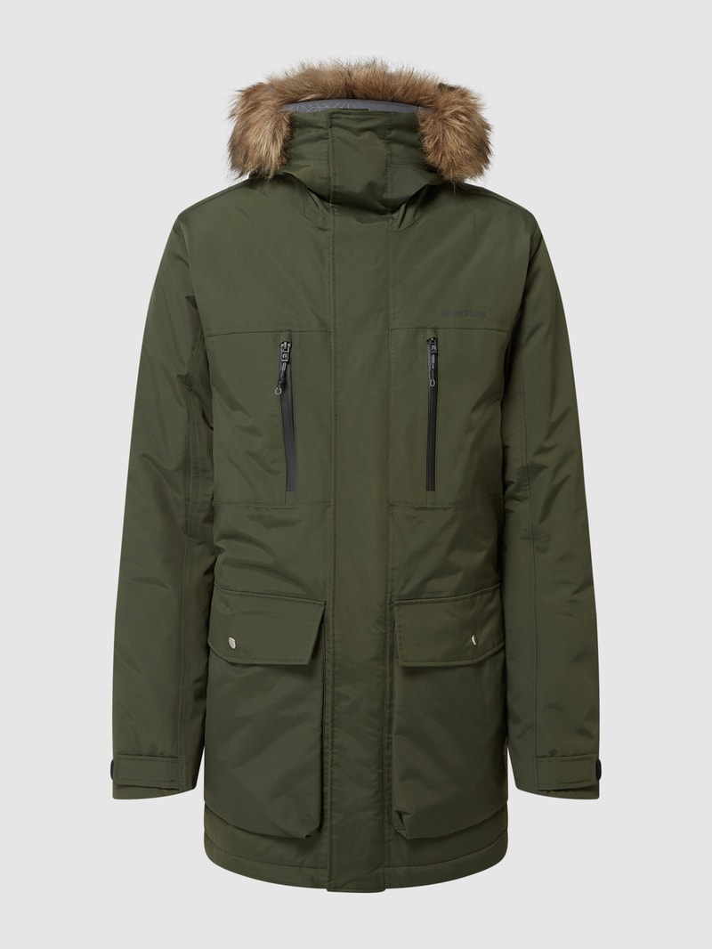 Parka mit Kapuze Modell 'Frederik' - wasserdicht in olivgrün