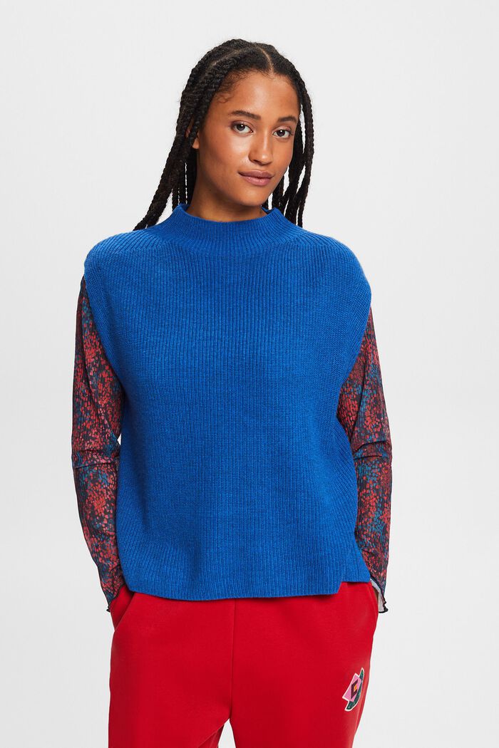 Rippstrickweste aus Wollmix