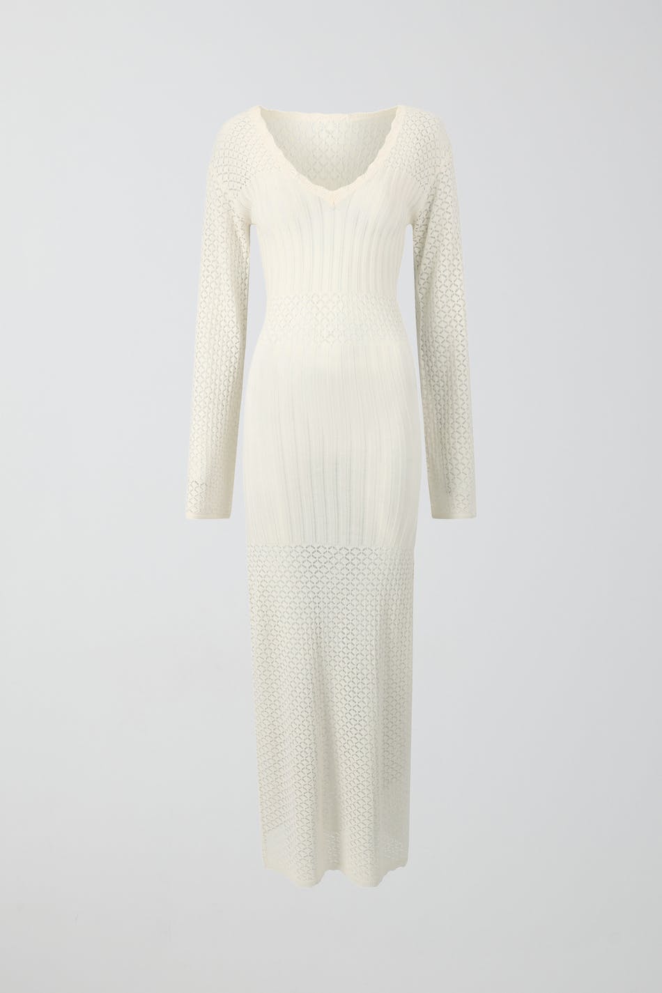 Pointelle knit dress