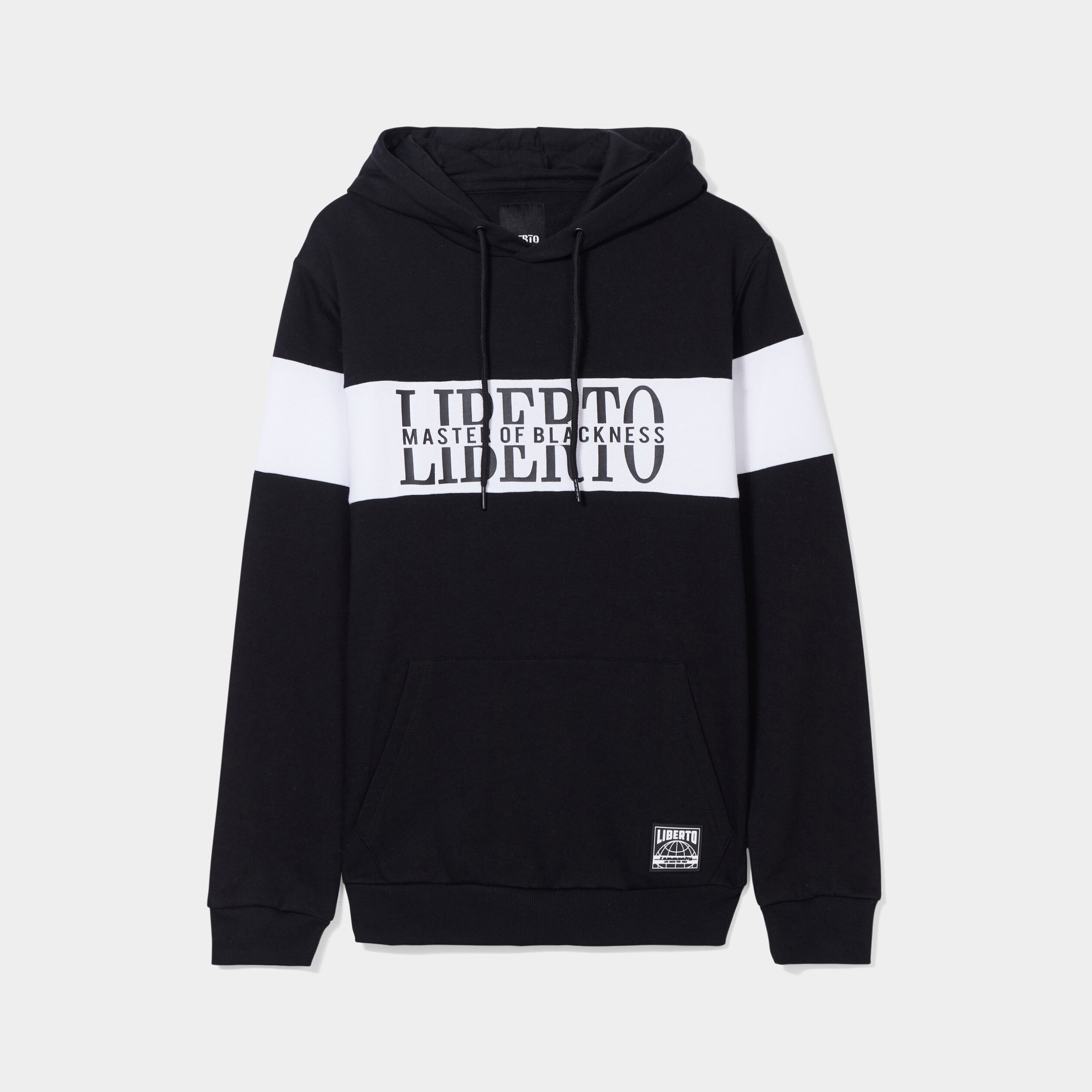 Sweat tricolor à capuche hoodie noir homme | La Halle
