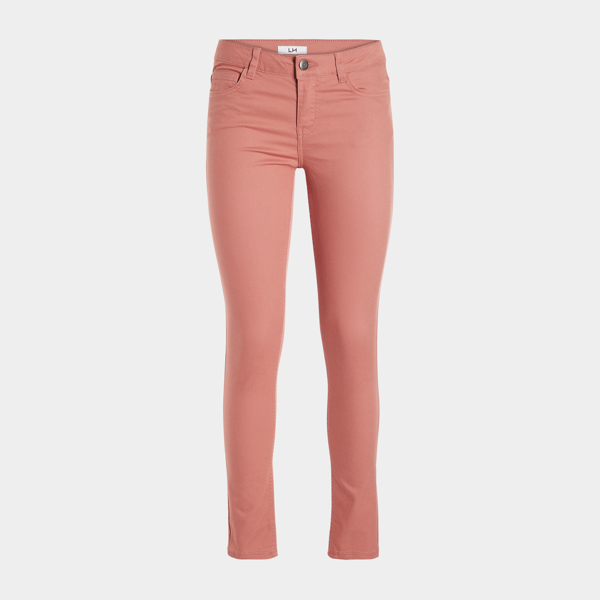 Pantalon slim taille normale terracotta femme | La Halle